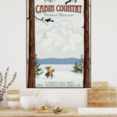 Cabin Country Vintage Travel poster (Kitchen)