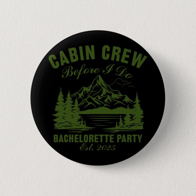 Cabin Crew Before I Do Bachelorette Party Camp Bac Button (Front)