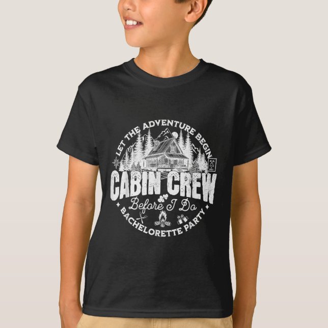 Cabin Crew Before I Do Bachelorette Party Camp Bac T-Shirt (Front)