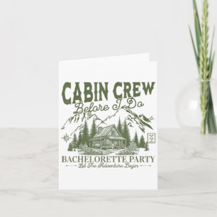 Cabin Crew Before I Do Camp Bach Bachelorette Part Card