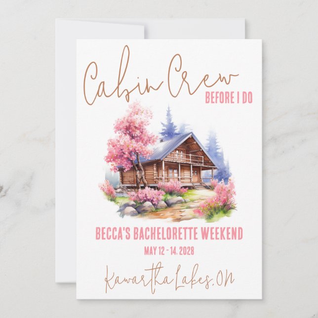 Cabin Crew Before I DO! Weekend Bachelorette Party Invitation (Front)