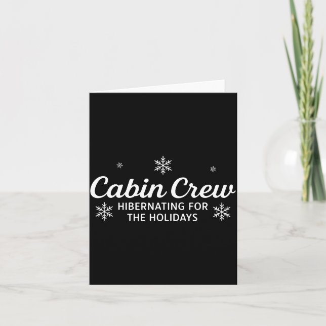 Cabin Crew Christmas Family Matching Pajamas Set  Card (Front)