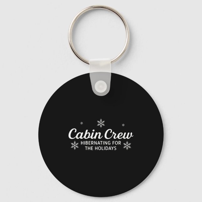Cabin Crew Christmas Family Matching Pajamas Set  Keychain (Front)