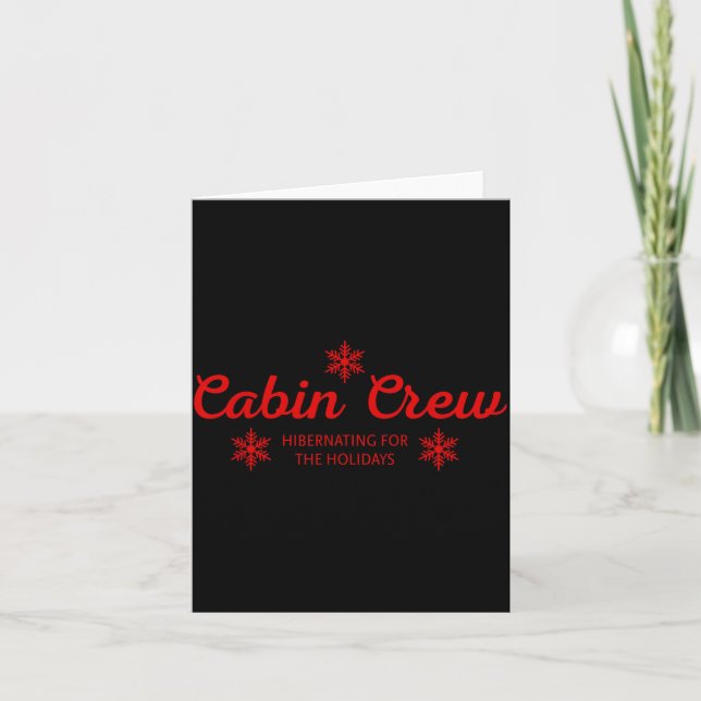 Cabin Crew Christmas Pjs Family Christmas Pajamas  Card (Front)