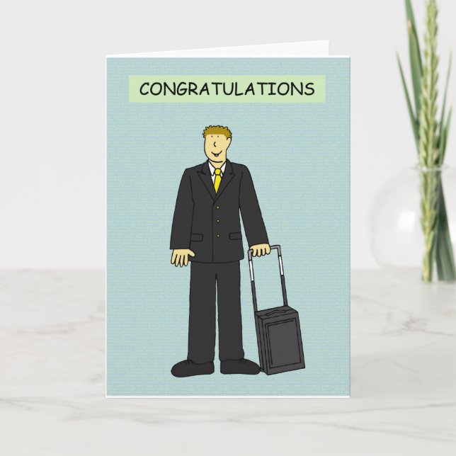 Cabin Crew Congratulations for Male Card (Front)