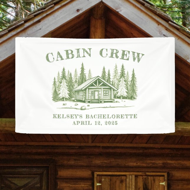 Cabin Crew Green Camp Bachelorette Party Banner (Cabin Crew Green Camp Bachelorette Party Banner
)