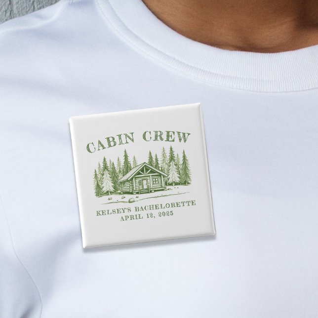 Cabin Crew Green Camp Bachelorette Party Button (Cabin Crew Green Camp Bachelorette Party Button
)