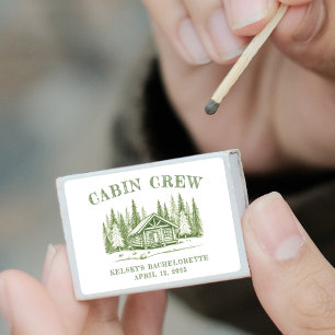 Cabin Crew Green Camp Bachelorette Party Matchboxes