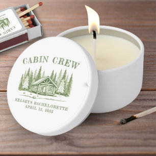 Cabin Crew Green Camp Bachelorette Party Mini Candle Favors