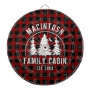 Cabin Family Name Red Buffalo Plaid Dart Board