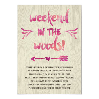 Cabin Fever | Rustic Bachelorette Party Card