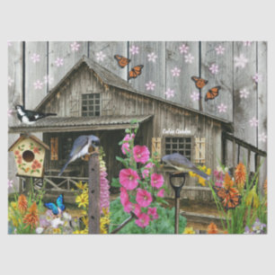 Cabin Flower Garden Tissue Paper