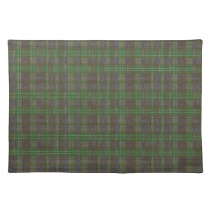 Cabin Forest Green Tartan Cloth Placemat