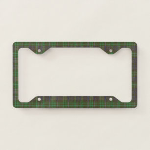 Cabin Forest Green Tartan License Plate Frame