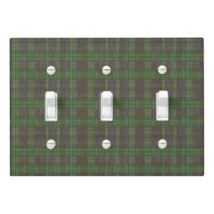 Cabin Forest Green Tartan Light Switch Cover