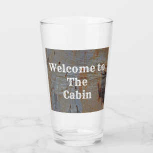 Cabin Guest Welcome Tree Trunk Photo Wildnerness Glass