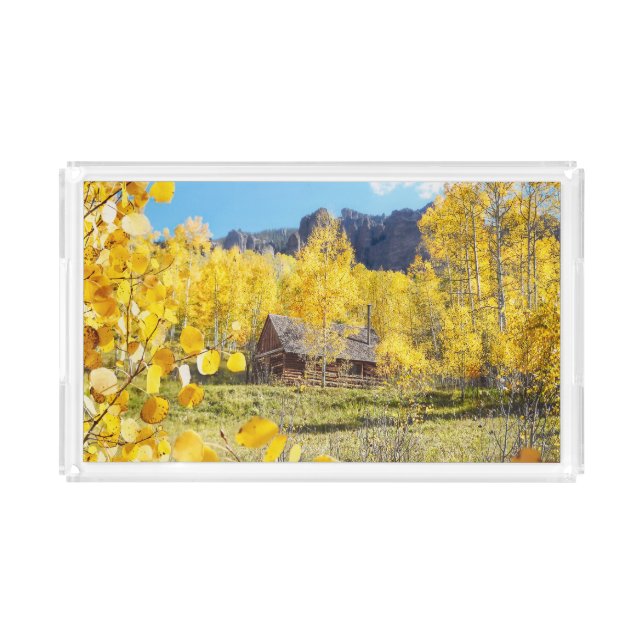 Cabin in Aspens Acrylic Tray (Front)