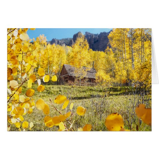 Cabin in Aspens Cards (Front Horizontal)