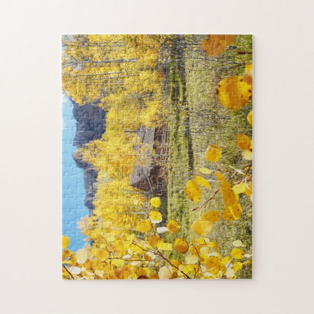Cabin in Aspens Jigsaw Puzzle (Vertical)