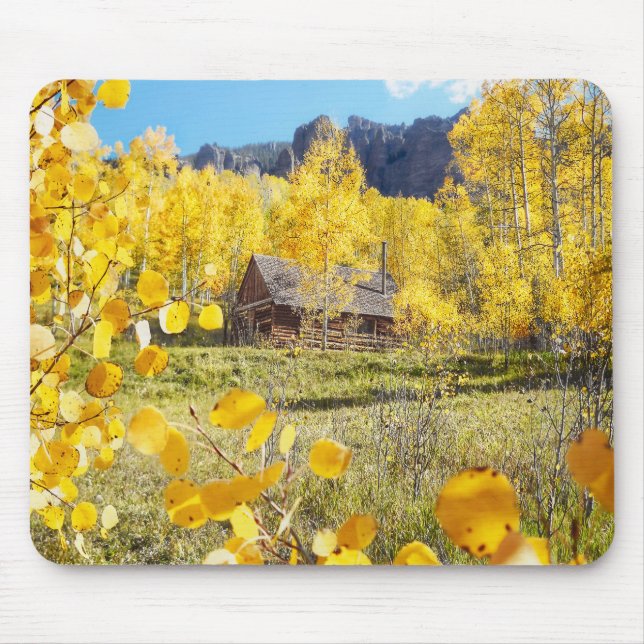 Cabin in Aspens Mouse Pad (Front)