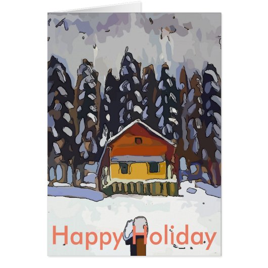 Cabin In Snow Cards (Front)