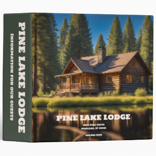 Cabin in the Forest Vacation Rental 3 Ring Binder
