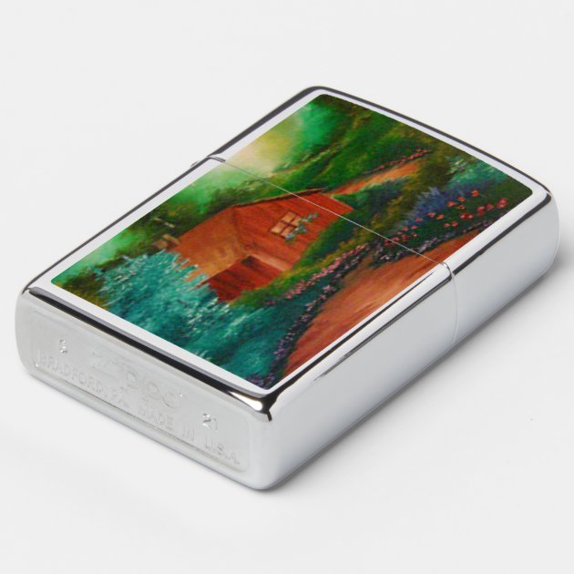 Cabin in the Forest Zippo Lighter | Zazzle