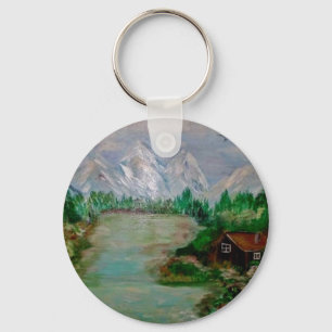 CABIN in the MOUNTAIN Keychain