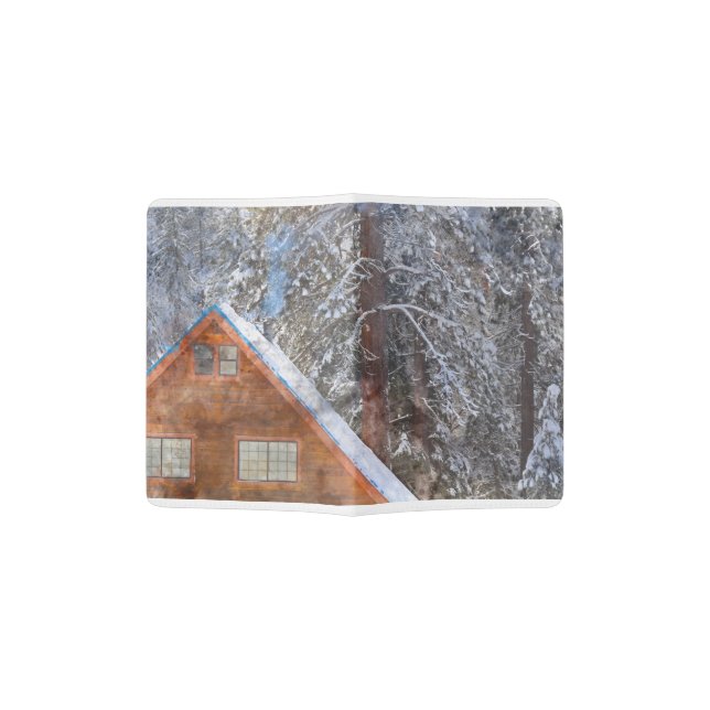 Cabin in the Snow Passport Holder (Opened)