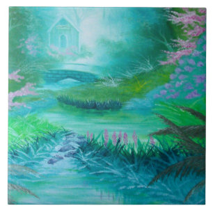 Cabin in the Woods Ceramic Tile