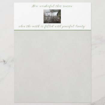 Cabin In The Woods Christmas Letter Paper by SueshineStudio at Zazzle