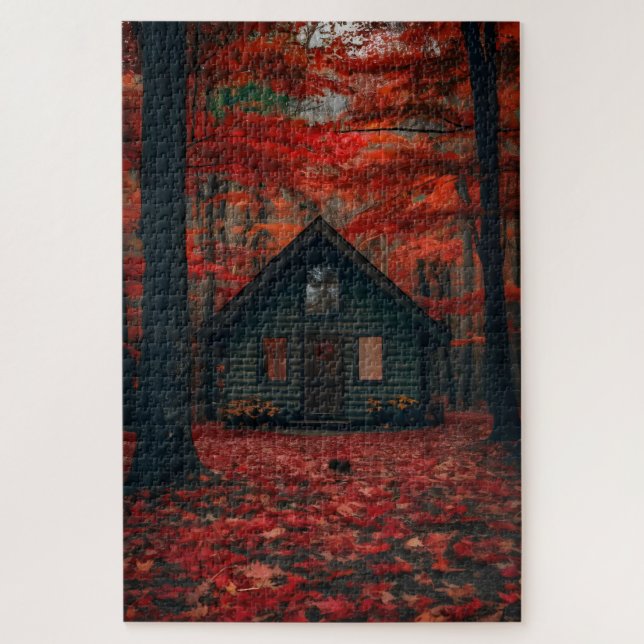 Cabin In The Woods Jigsaw Puzzle (Vertical)