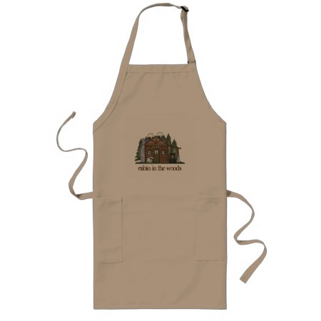 Cabin In The Woods Khaki Long Apron