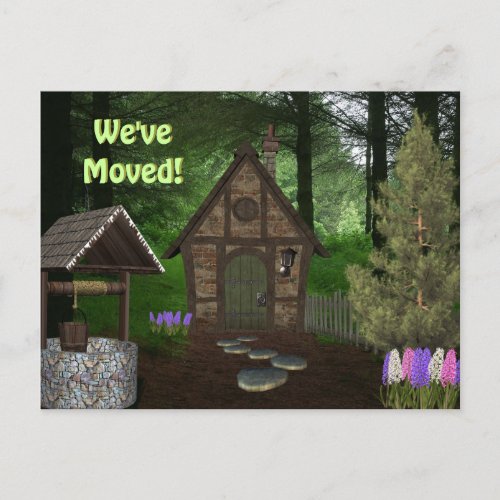 Cabin in the Woods Moving Notice Post cards