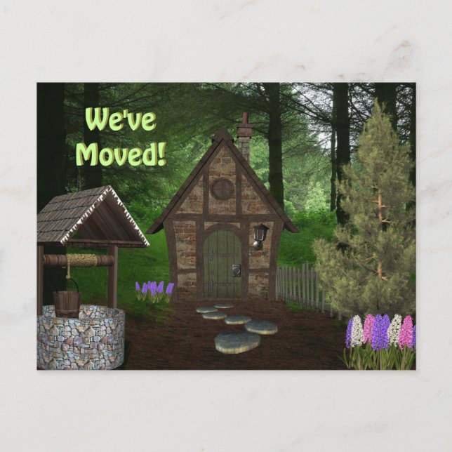 Cabin in the Woods Moving Notice Post cards (Front)