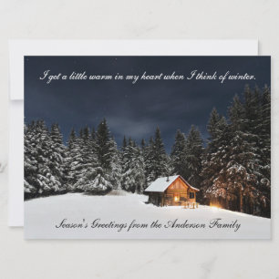 Cabin in the woods - Season's Greetings Card