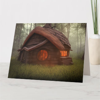 CABIN IN WOODS ART THINKING OF YOU CARDS