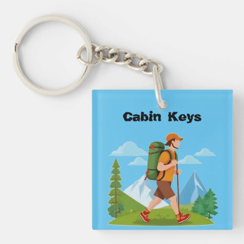 Cabin Keys Personalize with your name Keychain