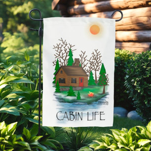 Cabin Life Inspirivity Garden Flag