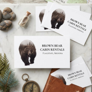 Cabin Mountain Home Vacation Rental Bear Business Card
