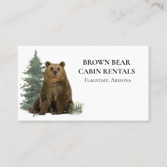 Cabin Mountain Home Vacation Rental Business Cards | Zazzle