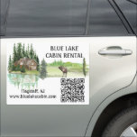 Cabin Mountain Rental Home STR QR Code Vacation  Car Magnet<br><div class="desc">This design may be personalized in the area provided by changing the photo and/or text. Or it can be customized by choosing the click to customize further option and delete or change the color of the background, add text, change the text color or style, or delete the text for an...</div>