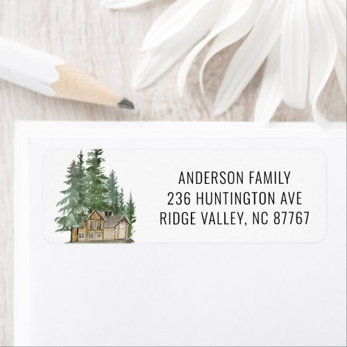 Cabin Mountains Neck of the Woods New Address Label