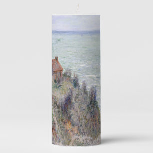 Cabin of the Customs Watch by Claude Monet Pillar Candle