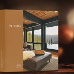 Cabin Rental Guest Information Photo<br><div class="desc">Modern guest information binder features a minimalist photo-centric design. "Welcome" and custom rental name or custom text presented in simple font. Shown with a custom welcome message, rental name and photo on the front in modern typography, this personalized professional vacation rental binder is designed with custom text. This product features...</div>