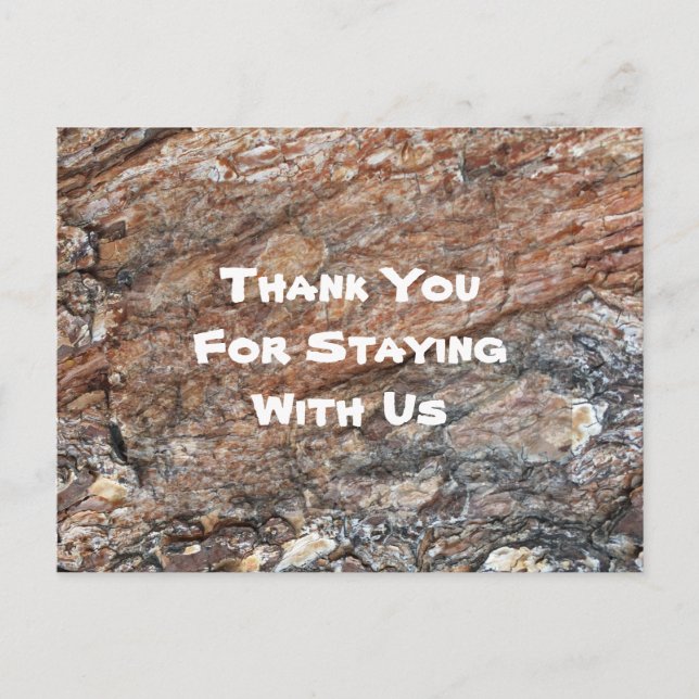 Cabin Rental Promotional Thank You House Guest Postcard (Front)
