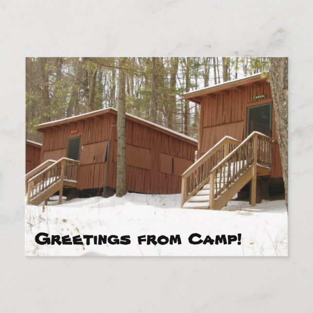Cabin Row in winter! Postcard (Front)