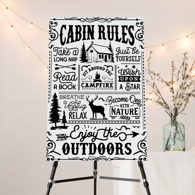 Cabin Rules Foam Board (In Situ (Stand))