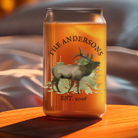 Cabin Rustic Elk wood Personalized Mountain Cabin