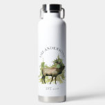 Cabin Rustic Elk wood Personalized Mountain Water Bottle<br><div class="desc">This design may be personalized in the area provided by changing the photo and/or text. Or it can be customized by clicking Personalize this Template and then choosing the click to customize further option and delete or change the color of the background, add text, change the text color or style,...</div>